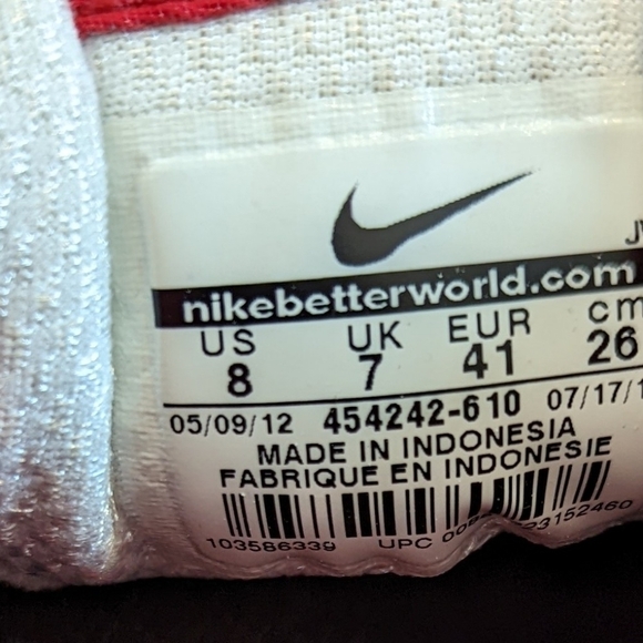 Nike Mens Dual Fusion ST 2 Running Shoes Red 454242-610 Lace Up Low Top sz 9.  3 main image 4
